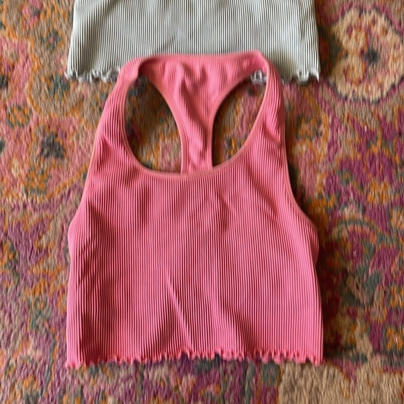 Victoria’s Secret pink bundle of two sports bras with built-in bra. Size small. - Picture 3 of 7